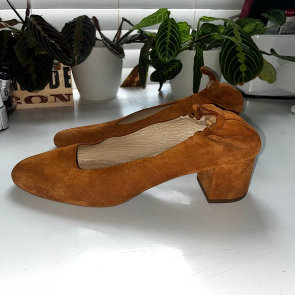 Everlane Day Heel Rust Suede - Size 10 - Picture 1 of 5